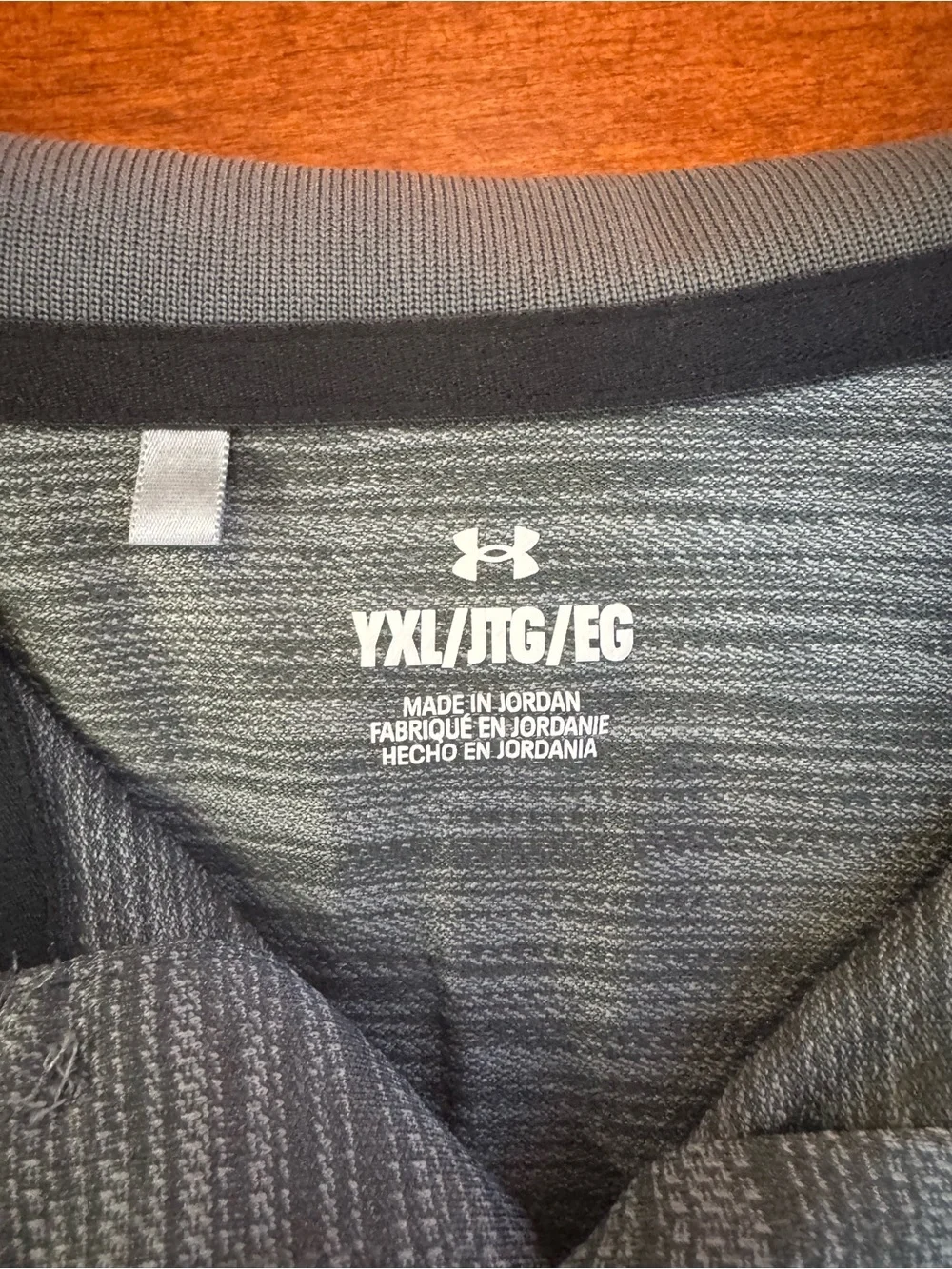 Under Armour Boys Youth XL Gray Heather Performance Golf Polo Shirt